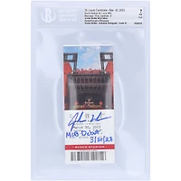 Jordan Walker St. Louis Cardinals Autographed MLB Debut Beckett Fanatics Witnessed Authenticated /10 Ticket from March 30