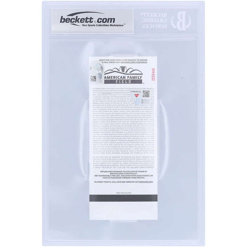 Jordan Walker St. Louis Cardinals Autographed Ties Longest Hit Streak for Rookie Age 20 or Less Beckett Fanatics Witnessed Authenticated /10 Ticket from April 9