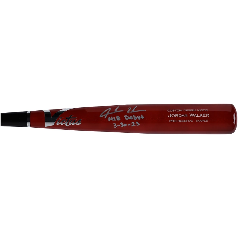Jordan Walker St. Louis Cardinals Autographed Victus Game Model Bat with "MLB Debut 3-30-23" Inscription