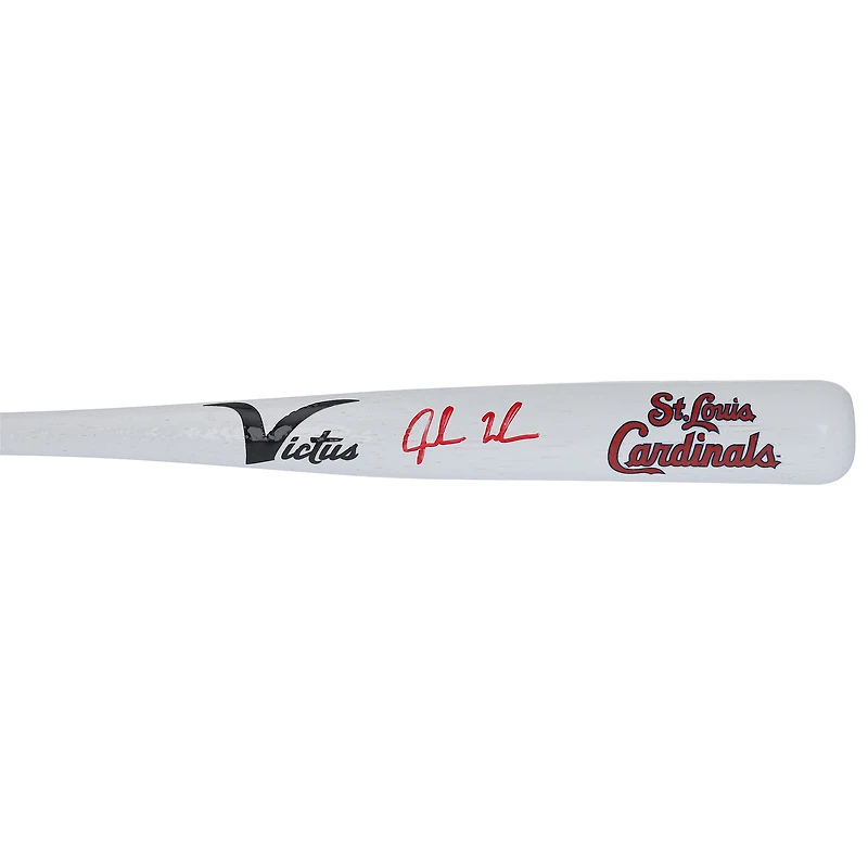 Jordan Walker St. Louis Cardinals Autographed Victus White Team Logo Mini Bat