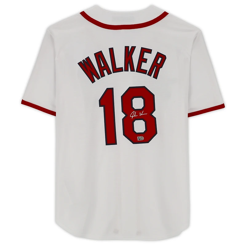 Jordan Walker St. Louis Cardinals Autographed White Cooperstown Replica Jersey