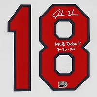Jordan Walker St. Louis Cardinals Autographed White Nike Replica Jersey with "MLB Debut 3-30-23" Inscription
