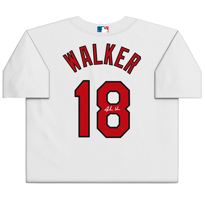 Maillot réplique Nike blanc autographié par Jordan Walker des Cardinals de St. Louis