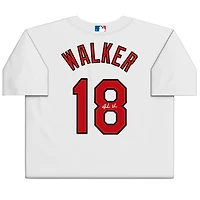 Maillot réplique Nike blanc autographié par Jordan Walker des Cardinals de St. Louis