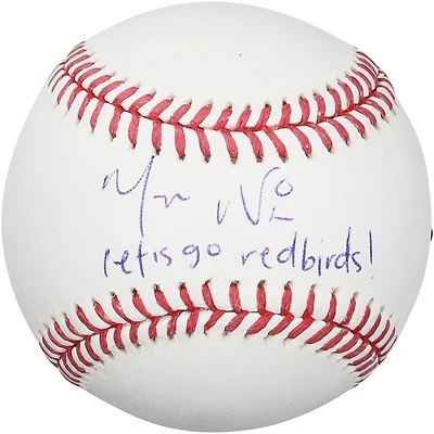 Balle de baseball autographiée par Masyn Winn des Cardinals de Saint-Louis avec l'inscription « Allez les Redbirds ! »