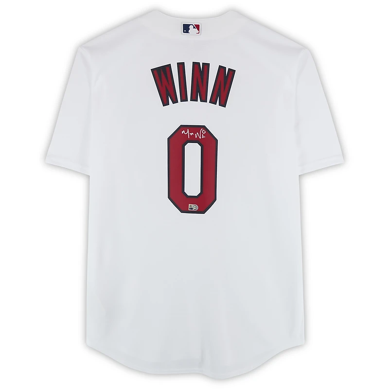 Maillot réplique blanc Nike autographié de Masyn Winn, joueur des Cardinals de Saint-Louis