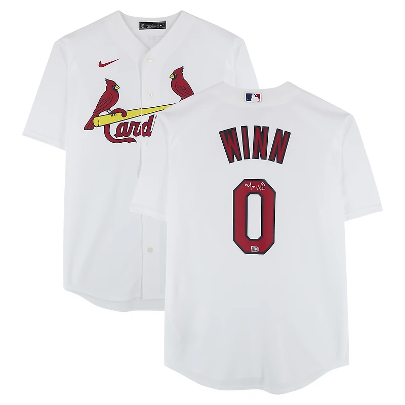 Maillot réplique blanc Nike autographié de Masyn Winn, joueur des Cardinals de Saint-Louis