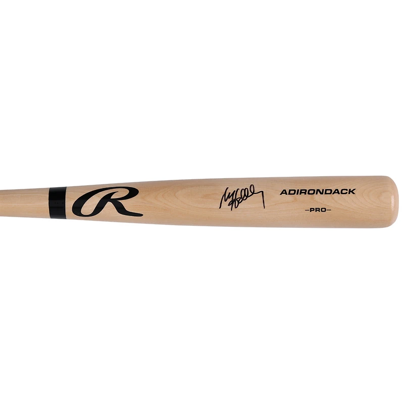 Batte de baseball professionnelle Rawlings Blonde autographiée par Matt Holliday des Cardinals de Saint-Louis