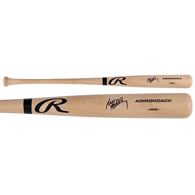 Batte de baseball professionnelle Rawlings Blonde autographiée par Matt Holliday des Cardinals de Saint-Louis