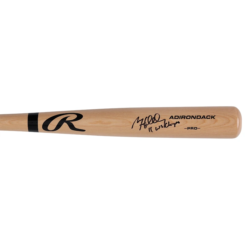 Batte de baseball professionnelle Blonde Rawlings autographiée par Matt Holliday des Cardinals de Saint-Louis avec l'inscription « 11 WS Champs »