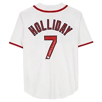 Maillot réplique blanc Nike autographié par Matt Holliday des Cardinals de Saint-Louis avec inscription «11 champions des World Series »