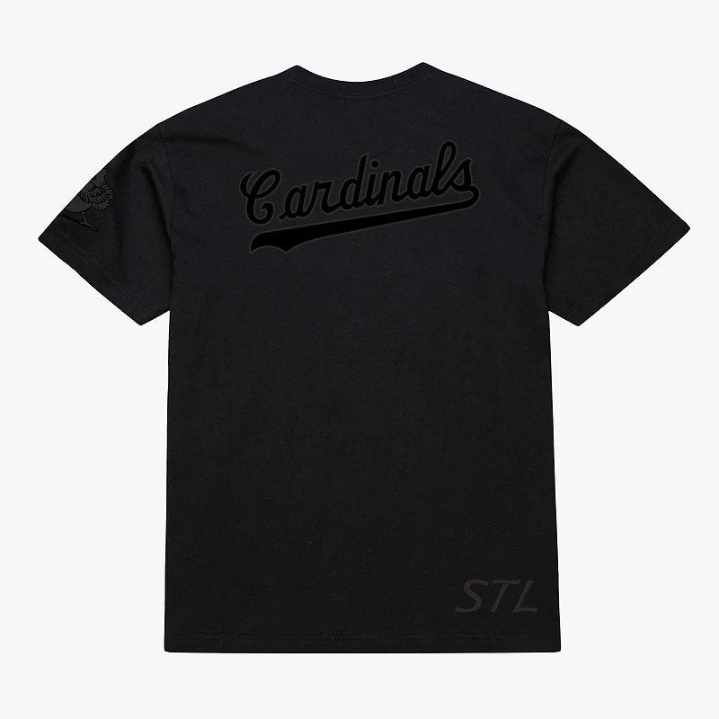 T-shirt noir Mitchell & Ness St. Louis Cardinals Cooperstown Collection Phantom pour homme