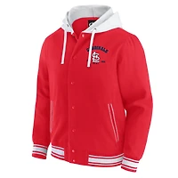 Veste à capuche boutons-pression pour homme Darius Rucker Collection by Fanatics rouge des Cardinals de Saint-Louis