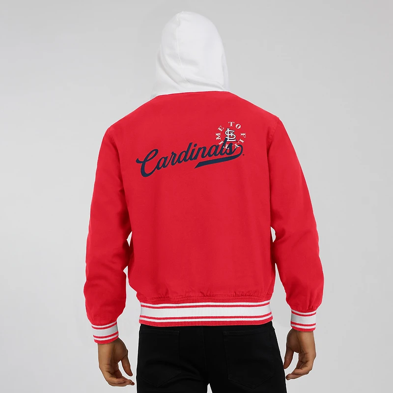 Veste à capuche boutons-pression pour homme Darius Rucker Collection by Fanatics rouge des Cardinals de Saint-Louis