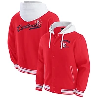 Veste à capuche boutons-pression pour homme Darius Rucker Collection by Fanatics rouge des Cardinals de Saint-Louis