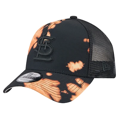 Casquette ajustable 9FORTY décolorée noire St. Louis Cardinals de New Era pour homme