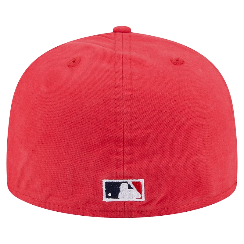 Men's New Era Red St. Louis Cardinals Championship Side Flag A-Frame 59FIFTY Fitted Hat