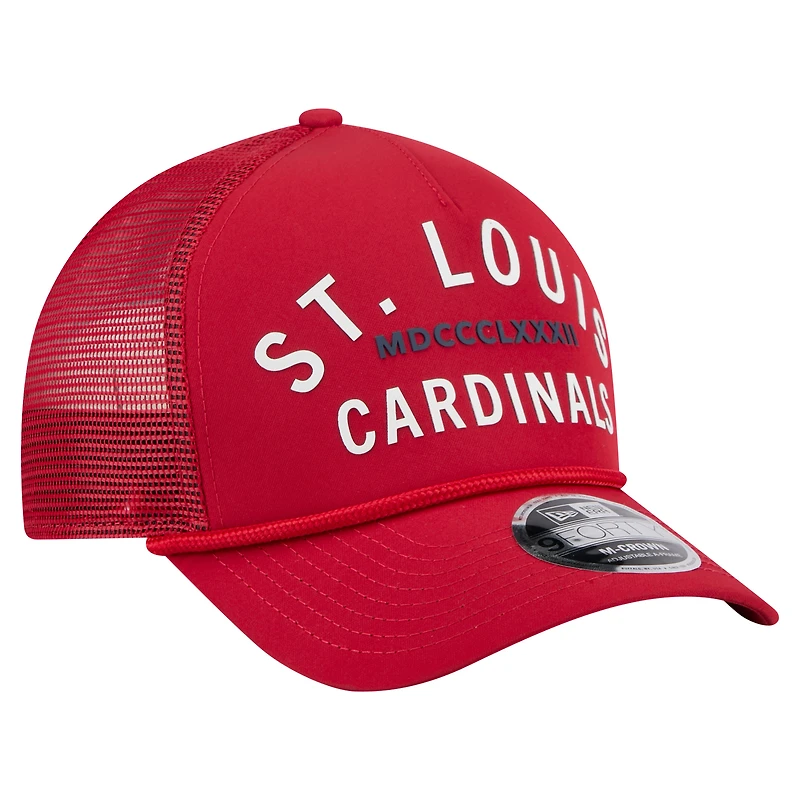 Men's New Era Red St. Louis Cardinals Minimalist 9FORTY A-Frame Adjustable Hat