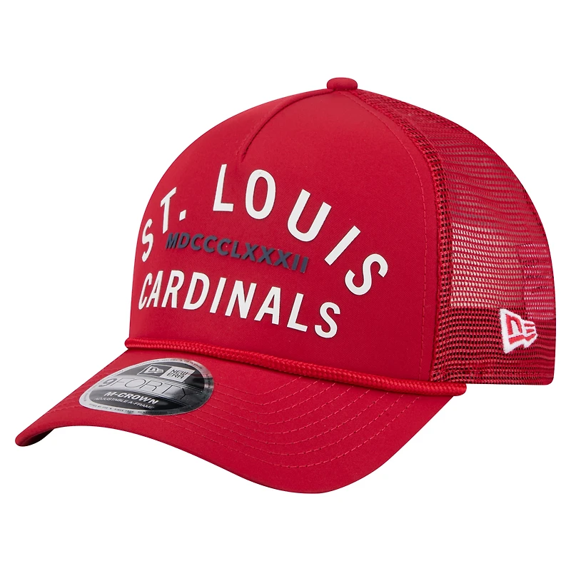 Men's New Era Red St. Louis Cardinals Minimalist 9FORTY A-Frame Adjustable Hat