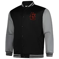 Men's Profile  Black/Gray St. Louis Cardinals Full-Snap Varsity Jacket