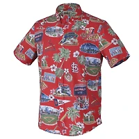 Men's Reyn Spooner  Red St. Louis Cardinals Scenic Tri-Blend Performance Button-Up Top