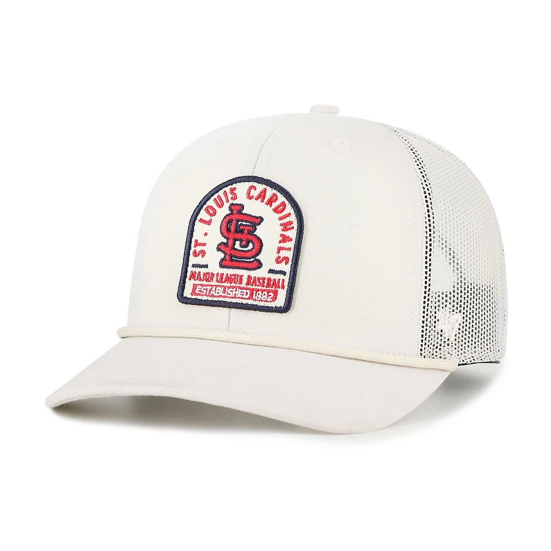 Men's '47 Cream St. Louis Cardinals Gravestone Adjustable Trucker Hat