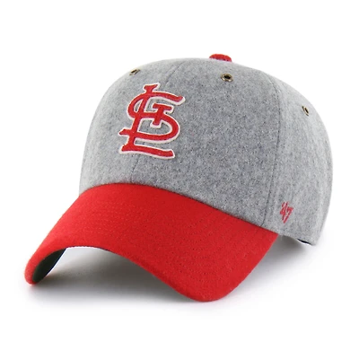 Casquette ajustable Golden Age Wool Clean Up grise/rouge pour homme des Cardinals de Saint-Louis, modèle 1947