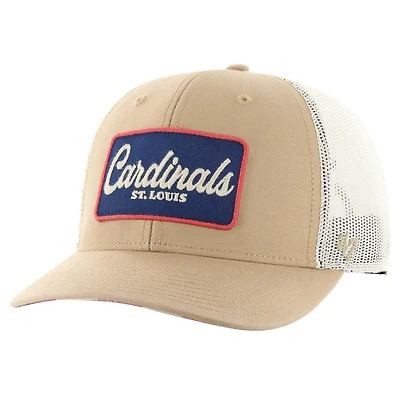 Men's '47 Khaki St. Louis Cardinals Glory Daze Trucker Adjustable Hat