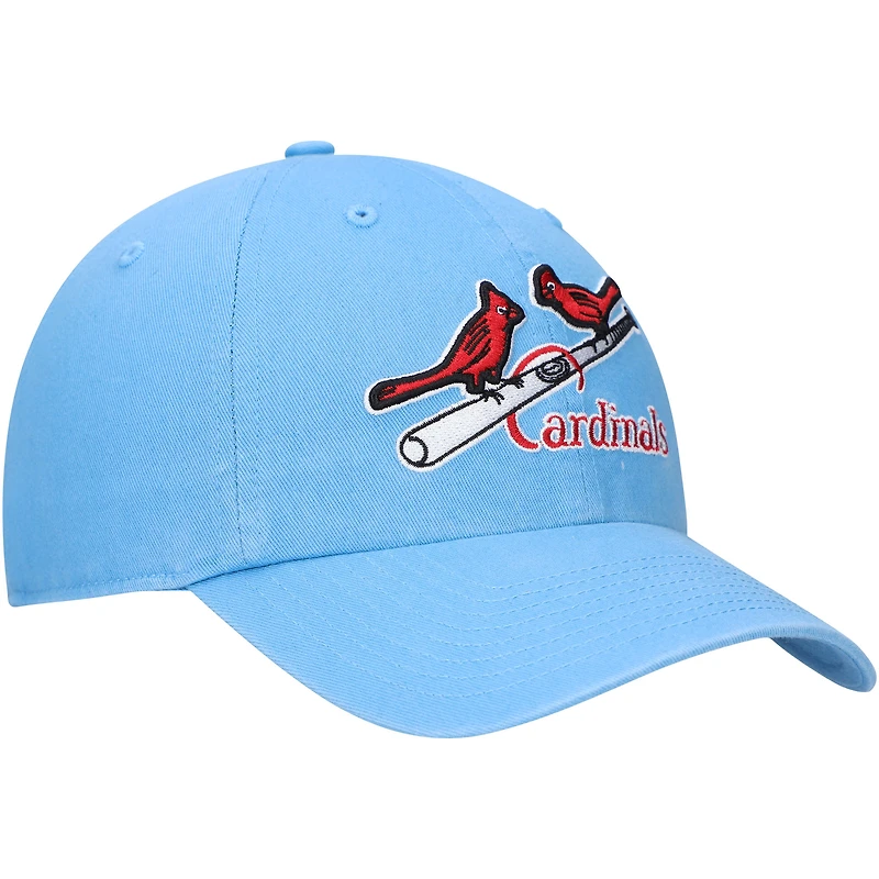 Casquette ajustable Clean Up de la collection Cooperstown avec logo des Cardinals de Saint-Louis bleu clair '47 pour homme