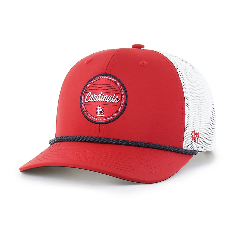 Casquette ajustable Fairway Trucker rouge/blanche '47 pour homme des Cardinals de Saint-Louis