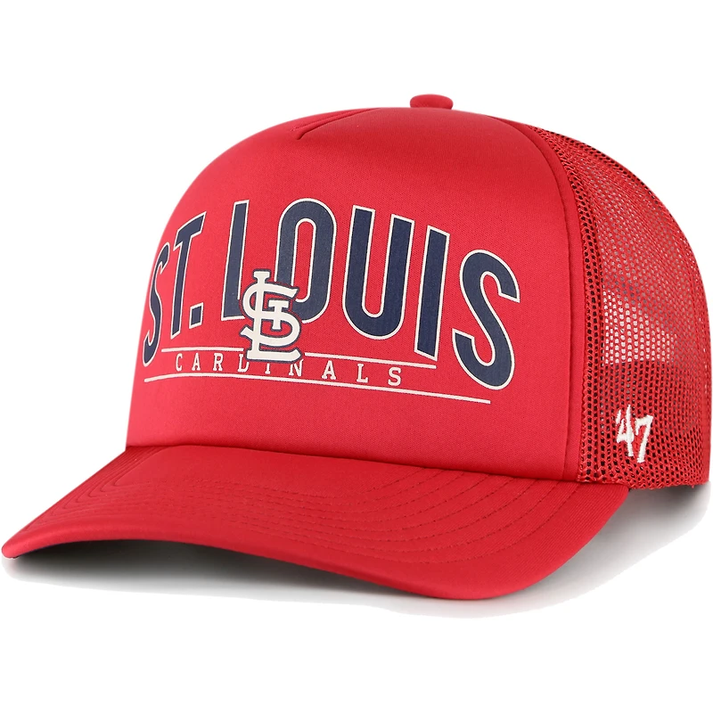 Men's '47 Red St. Louis Cardinals Backhaul Foam Trucker Snapback Hat