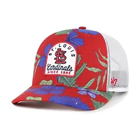 Casquette trucker ajustable pour homme, modèle 47 rouge des Cardinals de Saint-Louis, style plage.