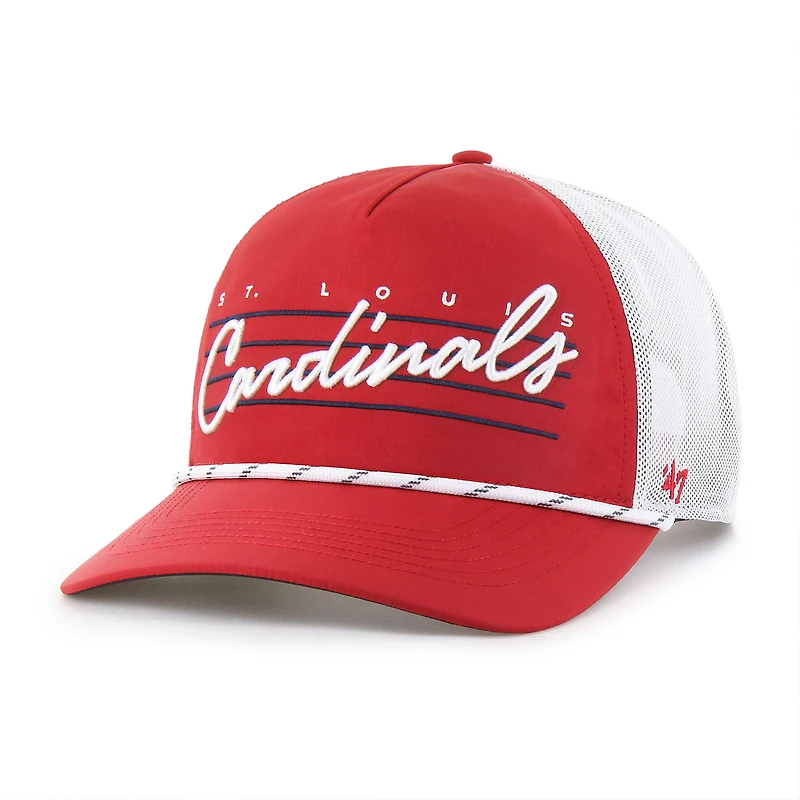 Men's '47 Red St. Louis Cardinals Brrr Downburst Mesh Hitch Adjustable Hat