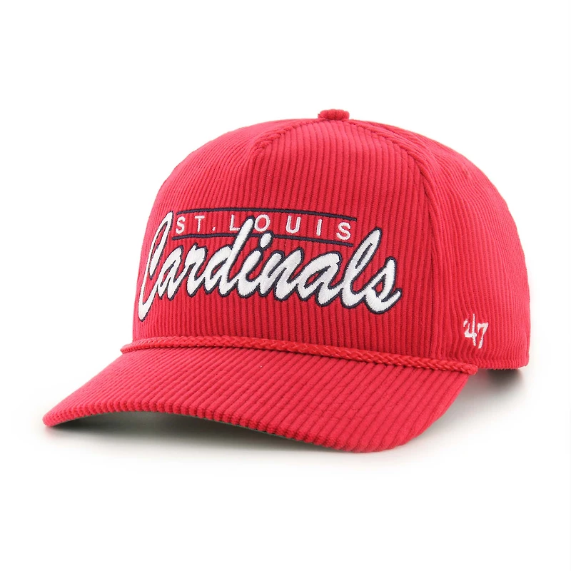 Casquette ajustable en velours côtelé rouge '47 pour homme des Cardinals de St. Louis