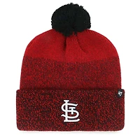 Bonnet en tricot à revers Darkfreeze '47 Red St. Louis Cardinals pour hommes avec pompon