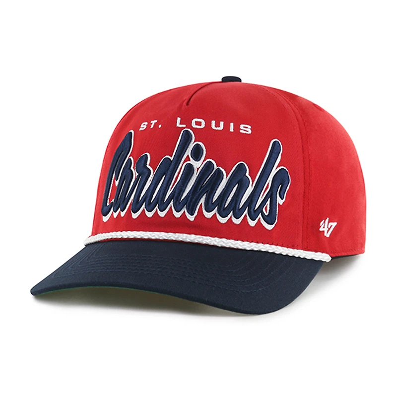 Casquette ajustable en corde Dropshadow '47 Red St. Louis Cardinals pour homme