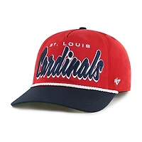 Casquette ajustable en corde Dropshadow '47 Red St. Louis Cardinals pour homme