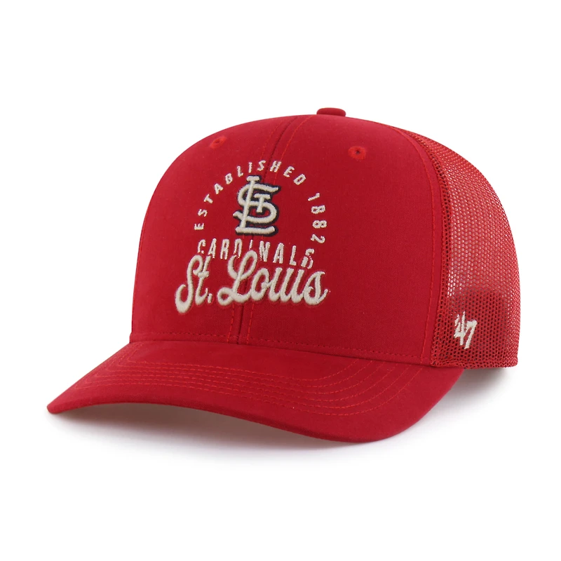 Men's '47 Red St. Louis Cardinals Pitstop Trucker Adjustable Hat