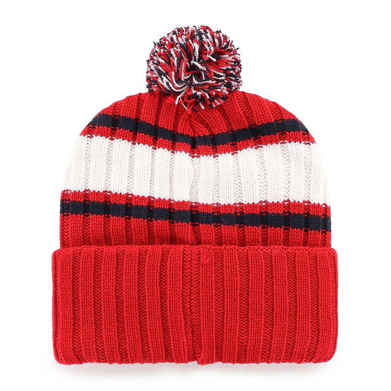 Men's '47  Red St. Louis Cardinals Plateau Cuffed Knit Hat with Pom