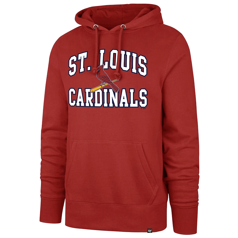 Men's '47  Red St. Louis Cardinals Velocity Headline Pullover Hoodie