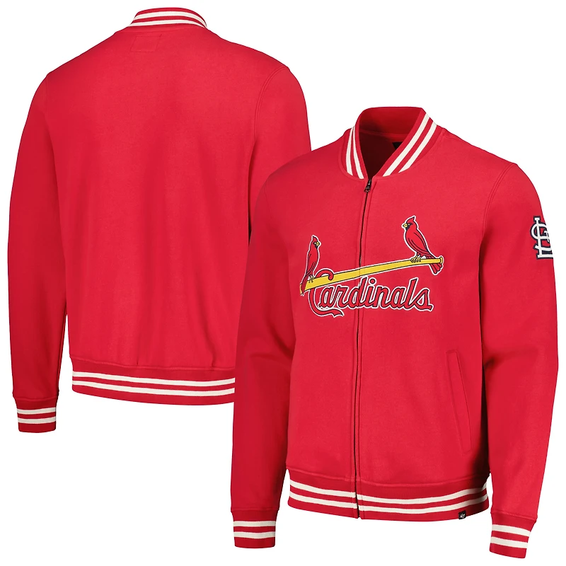 Veste de survêtement entièrement zippée '47 St. Louis Cardinals Wax Pack Pro Camden rouge pour hommes