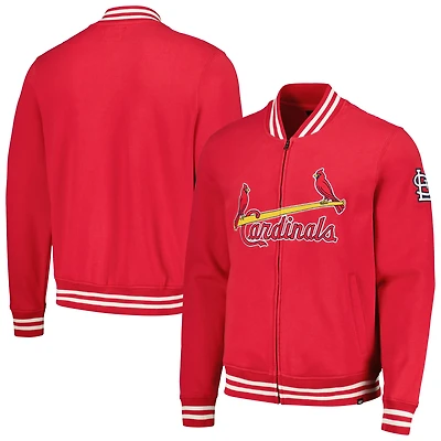 Men's '47 Red St. Louis Cardinals Wax Pack Pro Camden Full-Zip Track Jacket