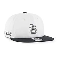 Men's '47 White/Black St. Louis Cardinals Foundation Captain Snapback Hat