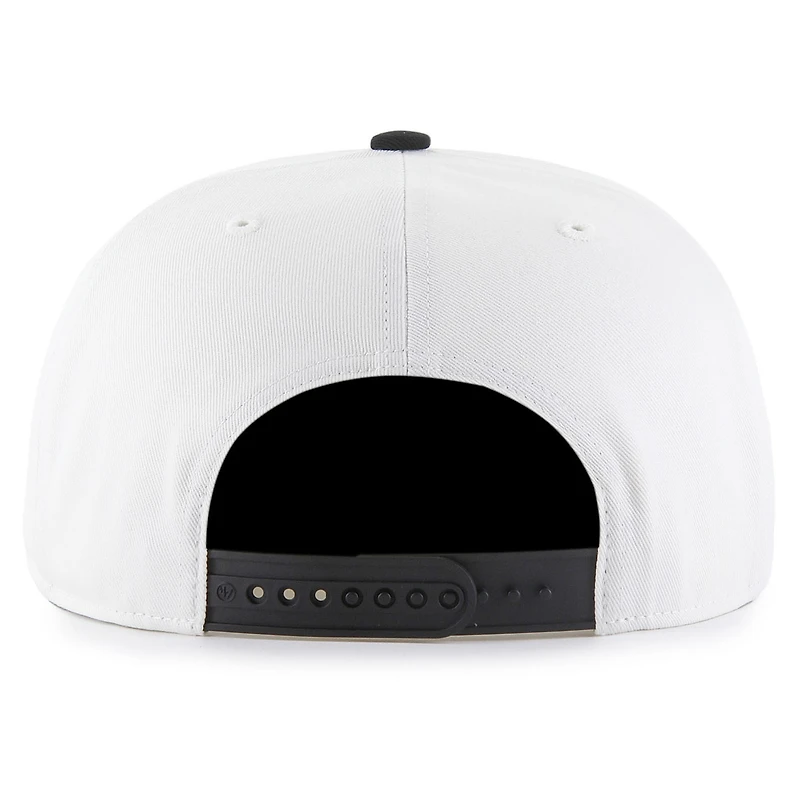 Men's '47 White/Black St. Louis Cardinals Foundation Captain Snapback Hat