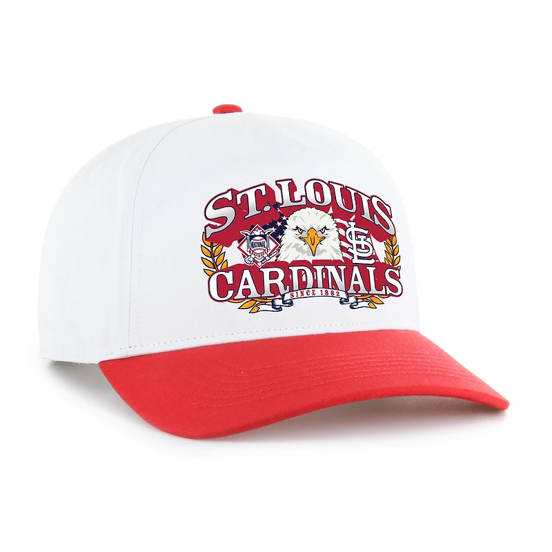Men's '47 White/Red St. Louis Cardinals Americana Eagle Hitch Adjustable Hat