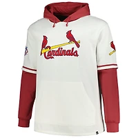 Sweat à capuche Trifecta Shortstop pour hommes '47 blanc/rouge St. Louis Cardinals Big & Tall