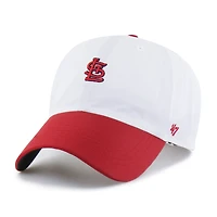Men's '47 White/Red St. Louis Cardinals Vista Mini Clean Up brrr° Adjustable Hat