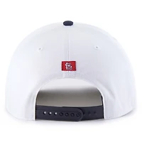 Casquette ajustable blanche patriotique à revers des Cardinals de Saint-Louis pour homme, modèle 1947