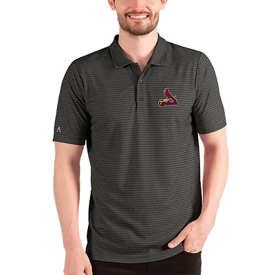 Polo Esteem Antigua chiné noir/argent pour homme des Cardinals de St. Louis