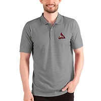 Polo Esteem gris chiné/blanc pour homme des Cardinals de St. Louis